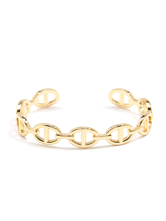 Mariner Skinny Cuff Bracelet - Gold | Trendy Fashion Jewelry