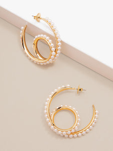 Pearl Hoop Earring