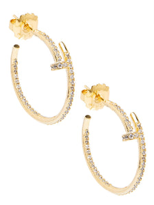 Crystal Wrap Hoop Earring