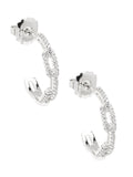 Pavé Crystal Link Hoop Earring