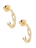 Pavé Crystal Link Hoop Earring