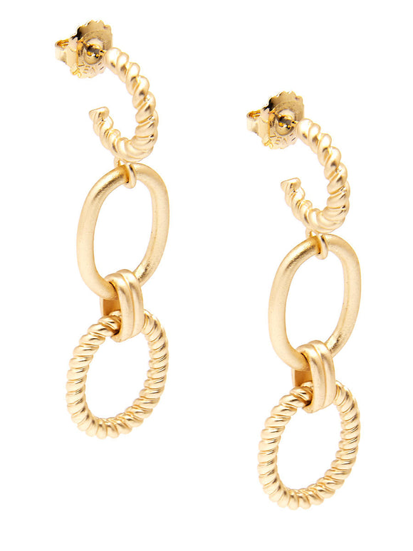 Three-Link Drop Earring Jewelry