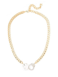 Lock Me Up Chain Necklace - Gold/Silver | Trendy Fashion Jewelry