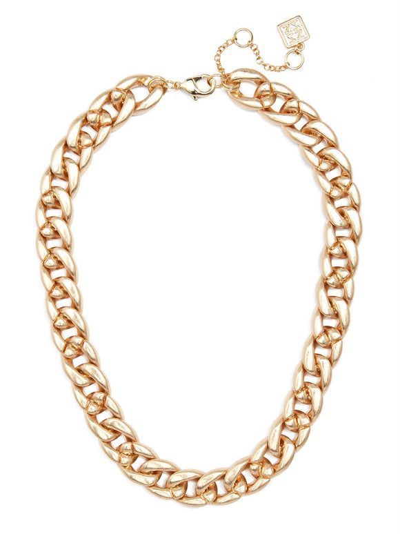 Linked Curb Chain Collar Necklace Jewelry