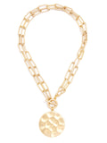 Double-Strand Gold Link Coin Necklace Jewelry