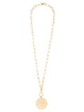 Double-Strand Gold Link Coin Necklace Jewelry