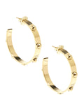 Studded Metal Hoop Earring | Stylish Fashion Earrings