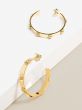 Studded Metal Hoop Earring | Stylish Fashion Earrings